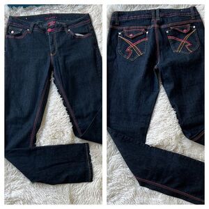 Apollo Jeans Jenny Jo Straight Leg Dark Wash Jeans Size 11/12 Vintage Y2K